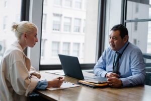 Recruiter conducting a job interview — staffing solutions and placement services in Hyderabad 2026