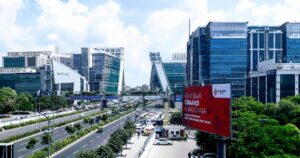 Office towers in DLF Cyber City, Gurugram, one of the city office submarkets that drives entry-level sales hiring