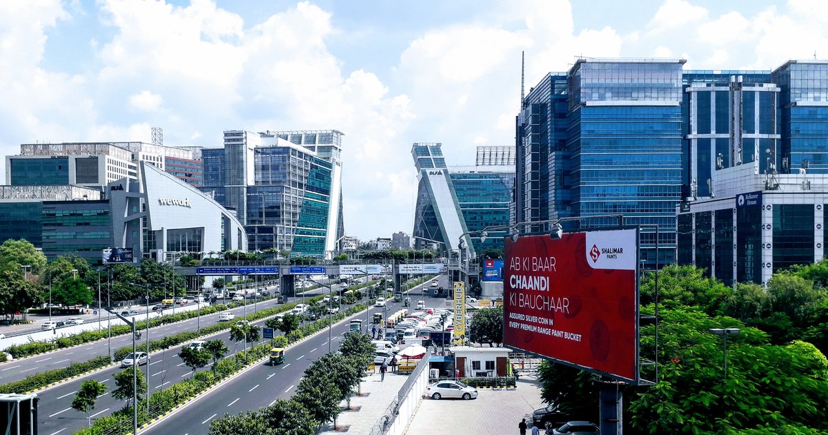 Office towers in DLF Cyber City, Gurugram, one of the city office submarkets that drives entry-level sales hiring
